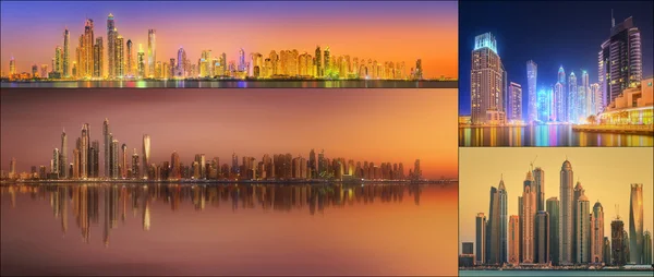 Vackra set och collage av Dubai — Stockfoto