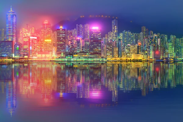 Panorama of Hong Kong and Financial district — Stock Photo, Image