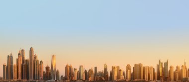 Dubai Yat Limanı güzellik Panoraması. Birleşik Arap Emirlikleri