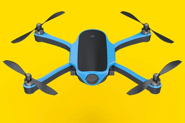 Voando Foto Vídeo Drone Quadricóptero Com Câmera Ação Isolada Fundo — Fotografia de Stock