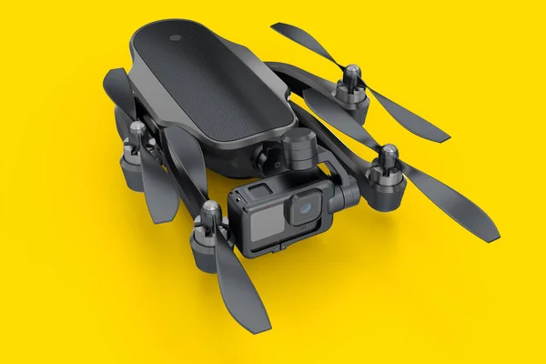 Photo Volante Vidéo Drone Quadcopter Avec Caméra Action Isolée Sur — Photo