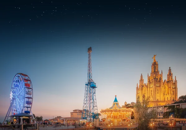 バルセロナ、スペイン、tibidabo 寺 — ストック写真