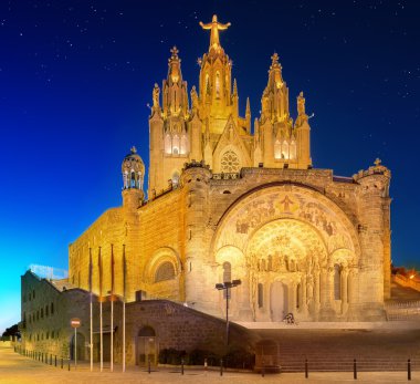 Tibidabo kilise Dağı Barcelona