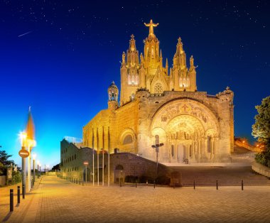 Tibidabo kilise Dağı Barcelona