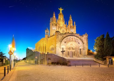 Tibidabo kilise Dağı Barcelona
