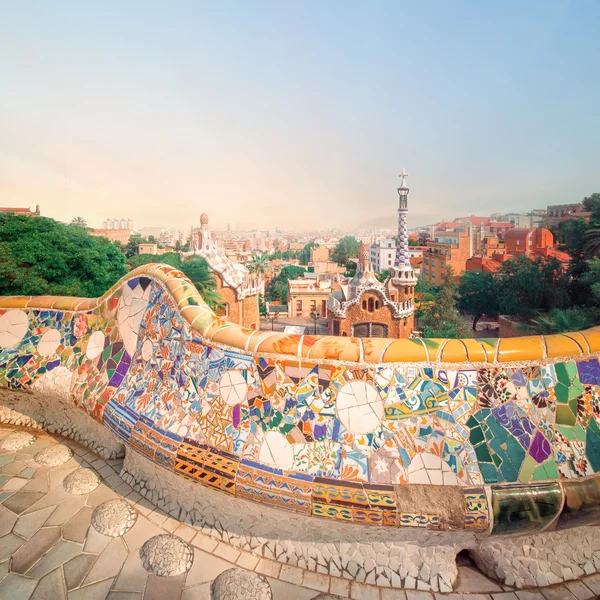 Parque Guell en Barcelona, España — Foto de Stock