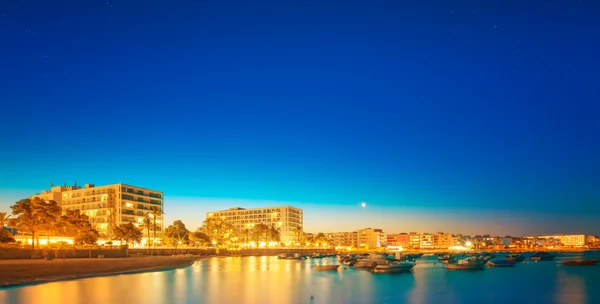 Ibiza isla vista nocturna — Foto de Stock