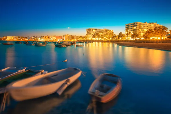 Ibiza isla vista nocturna — Foto de Stock