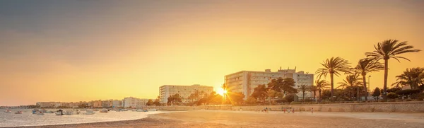 Ibiza île vue coucher de soleil — Photo