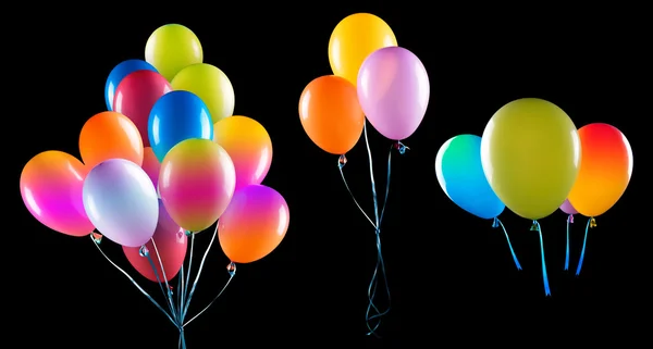 Flying balloons isolated — Stock Photo, Image