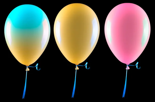 Flying balloons isolated — Stock Photo, Image