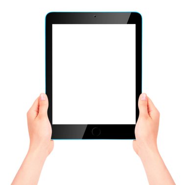 dokunmatik ekran tablet bilgisayarı el ile