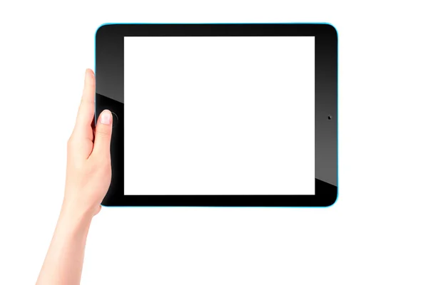 Touch skärmen tablet PC med hand — Stockfoto