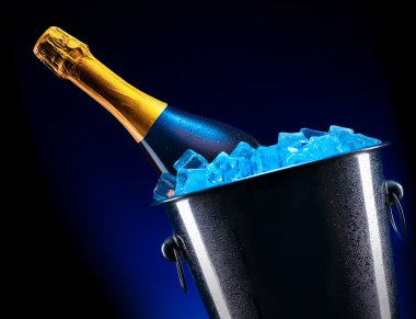 Şampanyayı buz kovasının içinde