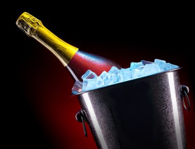 Şampanyayı buz kovasının içinde