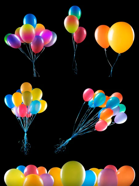 Luftballons fliegen isoliert — Stockfoto