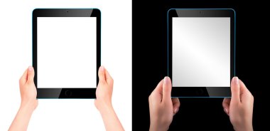 dokunmatik ekran tablet bilgisayarı el ile
