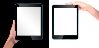 dokunmatik ekran tablet bilgisayarı el ile