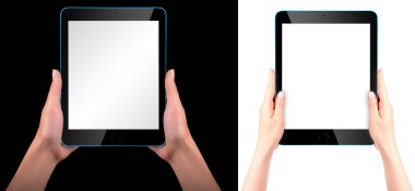 dokunmatik ekran tablet bilgisayarı el ile