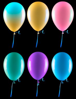 uçan balonlar izole