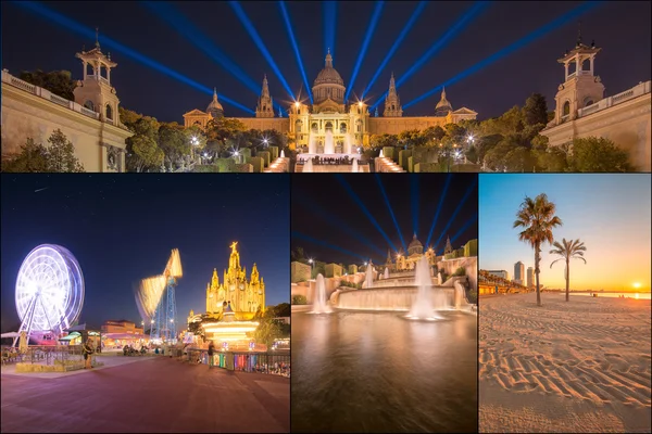 Collage de la hermosa Barcelona — Foto de Stock