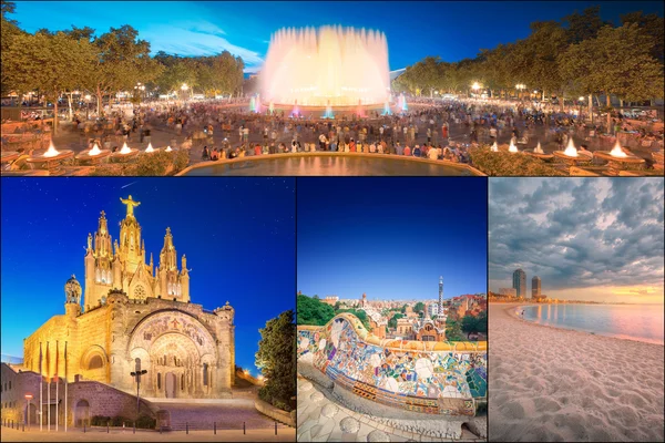 Collage della bella Barcellona — Foto Stock