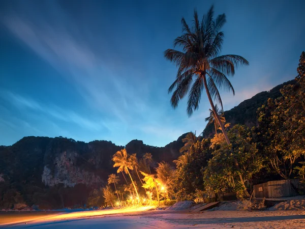 Beautiful beach with colorful sky, Thailand — Stock Photo, Image