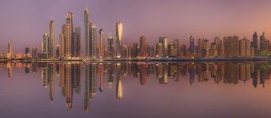 Dubai Yat Limanı güzellik Panoraması. Birleşik Arap Emirlikleri