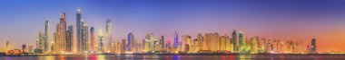 Dubai Yat Limanı güzellik Panoraması. Birleşik Arap Emirlikleri