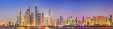 Dubai Yat Limanı güzellik Panoraması. Birleşik Arap Emirlikleri