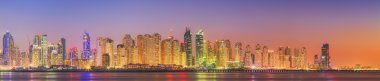 Dubai Yat Limanı güzellik Panoraması. Birleşik Arap Emirlikleri