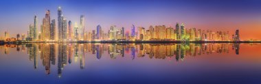 Dubai Yat Limanı güzellik Panoraması. Birleşik Arap Emirlikleri