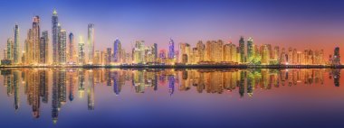Dubai Yat Limanı güzellik Panoraması. Birleşik Arap Emirlikleri