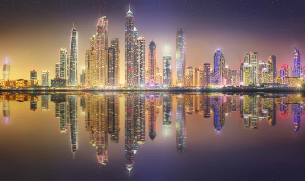 Краси Панорама Dubai marina. ОАЕ — стокове фото