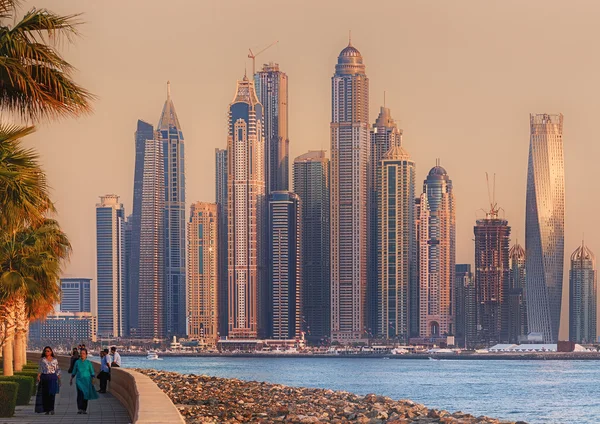 Das schönheitspanorama der dubai marina. uae — Stockfoto