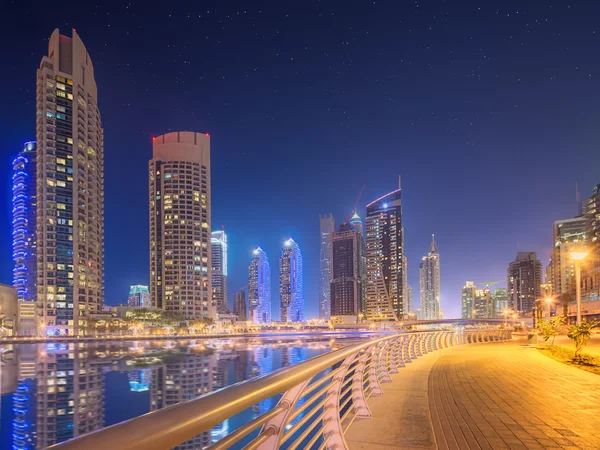 O panorama de beleza da marina de Dubai. EAU — Fotografia de Stock