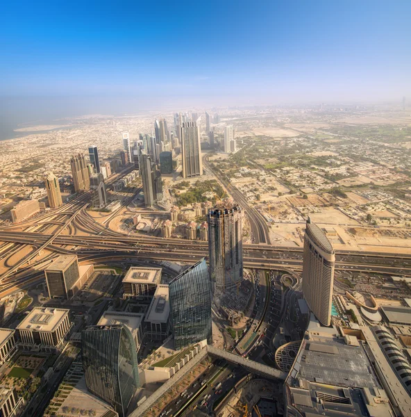 View at Sheikh Zayed Road skyscrapers — Stock Photo, Image