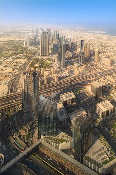 View at Sheikh Zayed Road skyscrapers — Stock Photo, Image