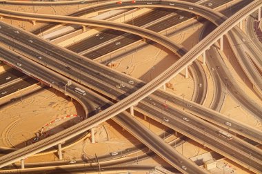 Otoban yol kavşak Downtown Burj Dubai.