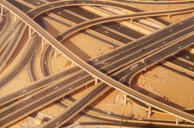 Otoban yol kavşak Downtown Burj Dubai.