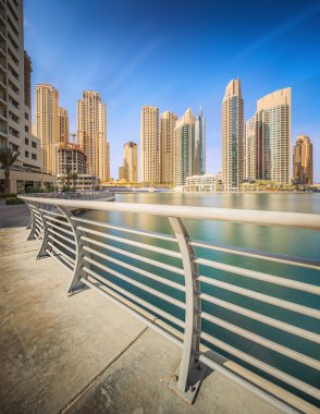 Dubai Yat Limanı güzellik Panoraması. Birleşik Arap Emirlikleri