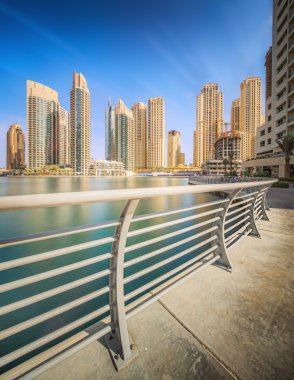 Dubai Yat Limanı güzellik Panoraması. Birleşik Arap Emirlikleri