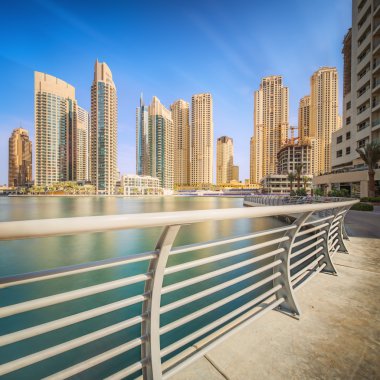 Dubai Yat Limanı güzellik Panoraması. Birleşik Arap Emirlikleri