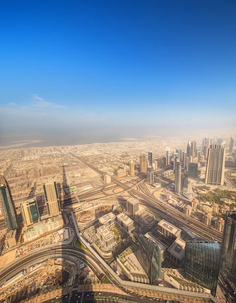View at Sheikh Zayed Road skyscrapers — Stock Photo, Image