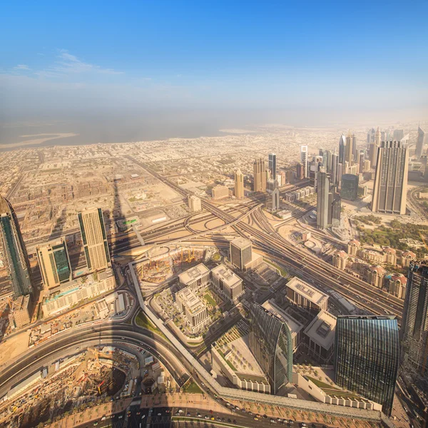 View at Sheikh Zayed Road skyscrapers — Stock Photo, Image