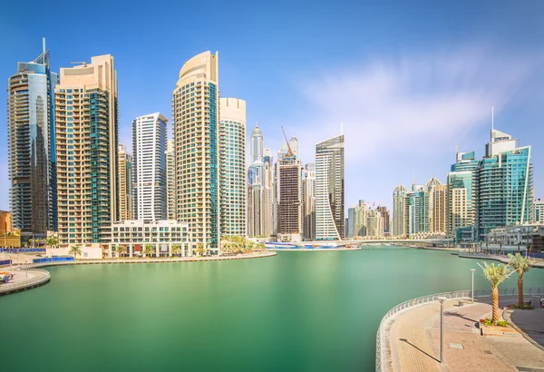 The beauty panorama of Dubai marina. UAE — Stock Photo, Image