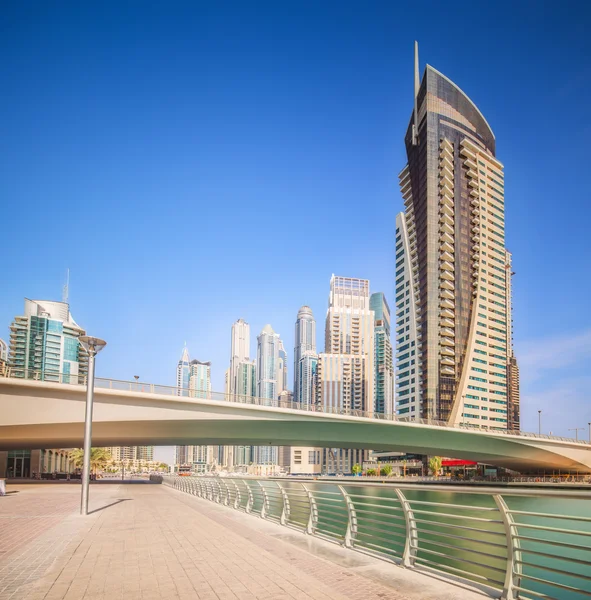 The beauty panorama of Dubai marina. UAE — Stock Photo, Image