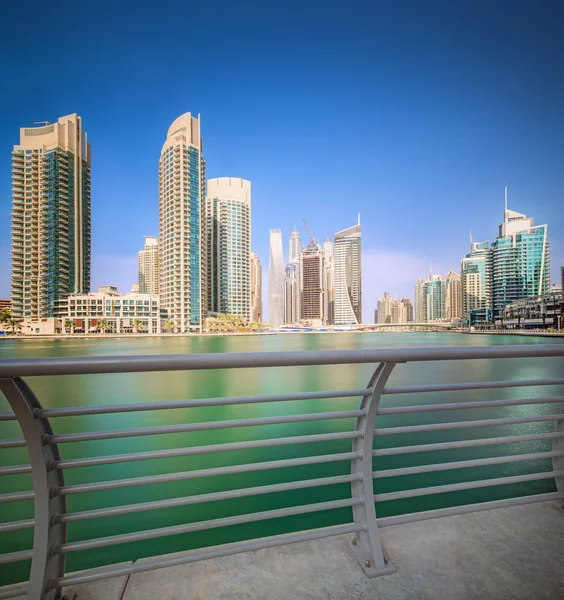 The beauty panorama of Dubai marina. UAE — Stock Photo, Image