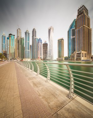 Dubai Yat Limanı güzellik Panoraması. Birleşik Arap Emirlikleri