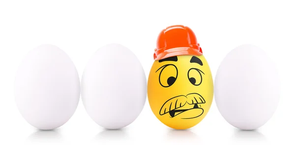 Başarı sembolü kavramı ile beyaz yumurta — Stok fotoğraf